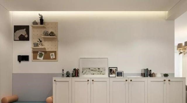 书房|110平三房户型,装修成现代北欧风还带一个大大的衣帽间!