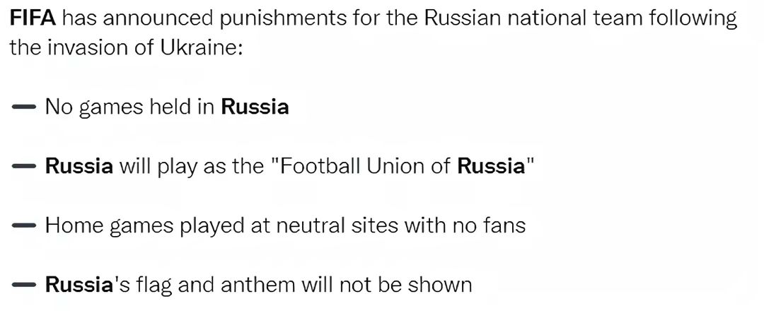 FIFFIFA对抗全世界，不取缔俄罗斯世预赛资格，葡萄牙和意大利心碎了