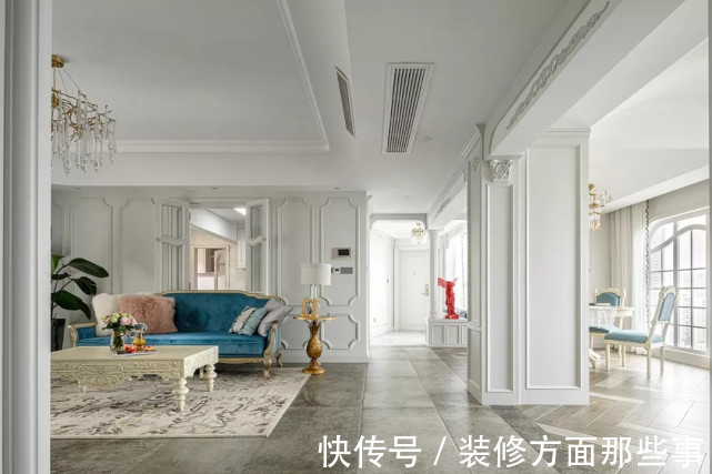 色调|165平法式四居室白色+灰色,巧妙的创意打造惊艳的效果