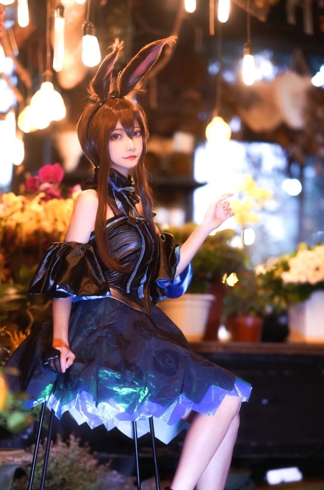 明日方舟|cos:明日方舟阿米娅联动小礼服cos正片@折崎,是只可爱的兔兔