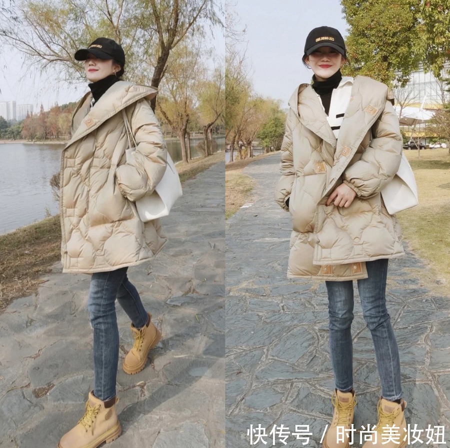 小脚裤|终于找到羽绒服的显瘦穿搭公式,“羽绒服+小脚裤”,保暖洋气