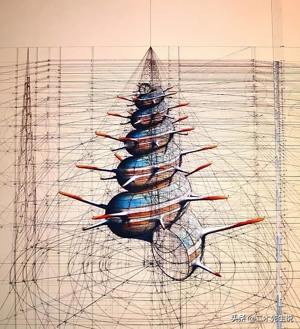 黄金比例!理工男花40年时间,用圆规画1000张画,黄金比例的拥护者