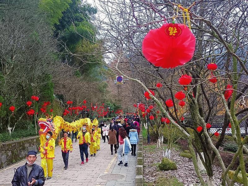 九华山风景区“新年祈福游“等旅游项目火热