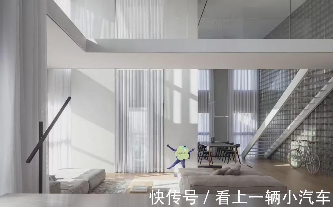 业主|80㎡顶楼挑空复式,装5m高落地窗+玻璃砖墙,变身“贵族公寓”!