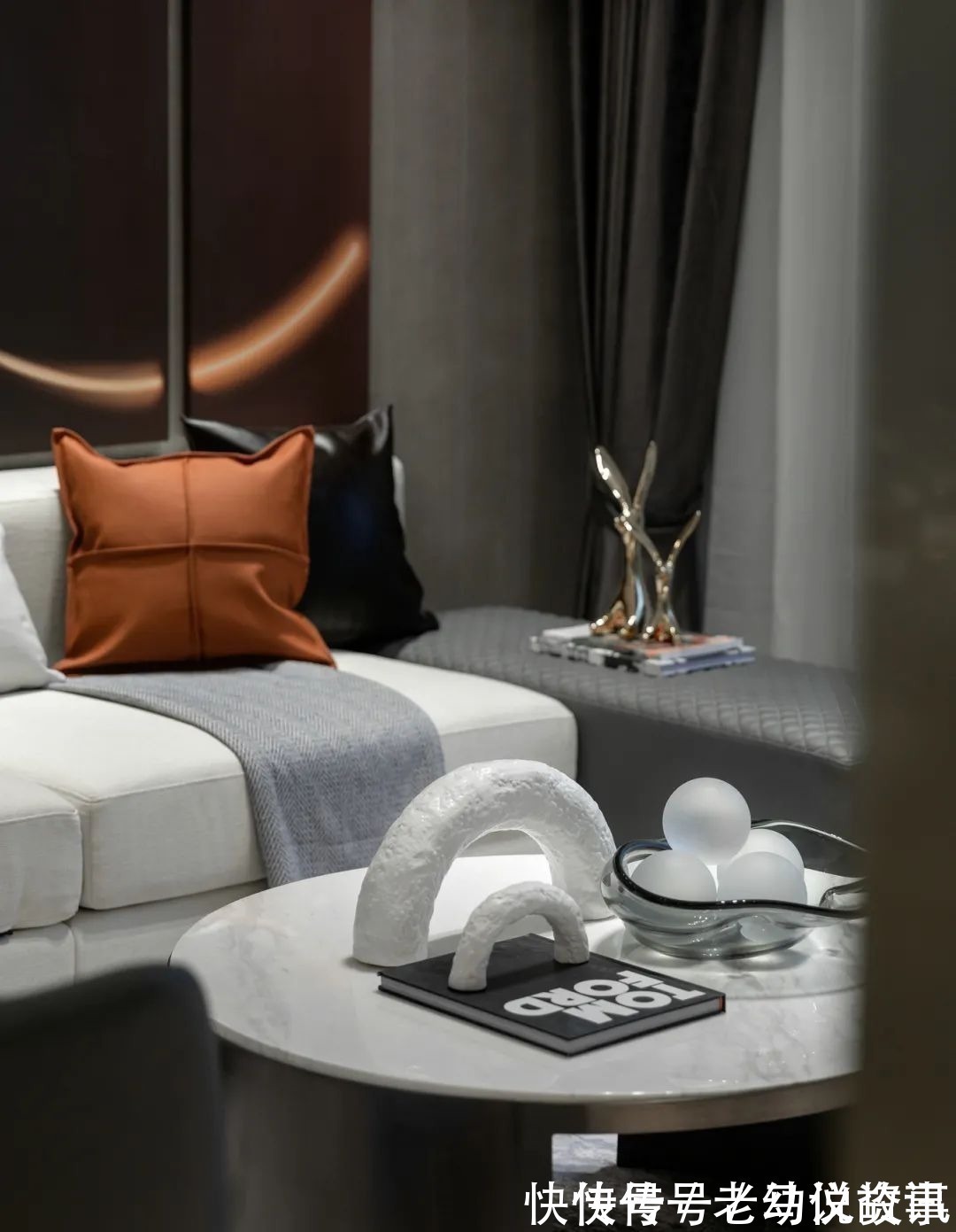 电视墙|100㎡现代轻奢,清淡优雅高级灰,时尚精致好舒适