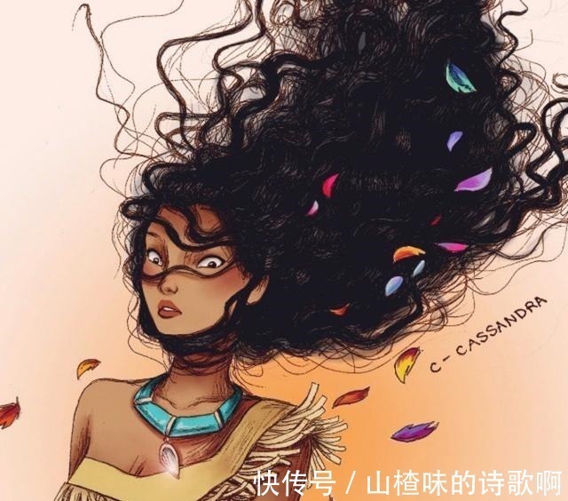 白雪公主|变成爆炸头的迪士尼公主,白雪公主变化大,乐佩公主太狂野!