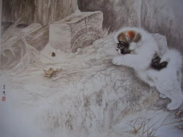 代表作品@米春茂笔下的猫,趣萌可爱,稚气童真