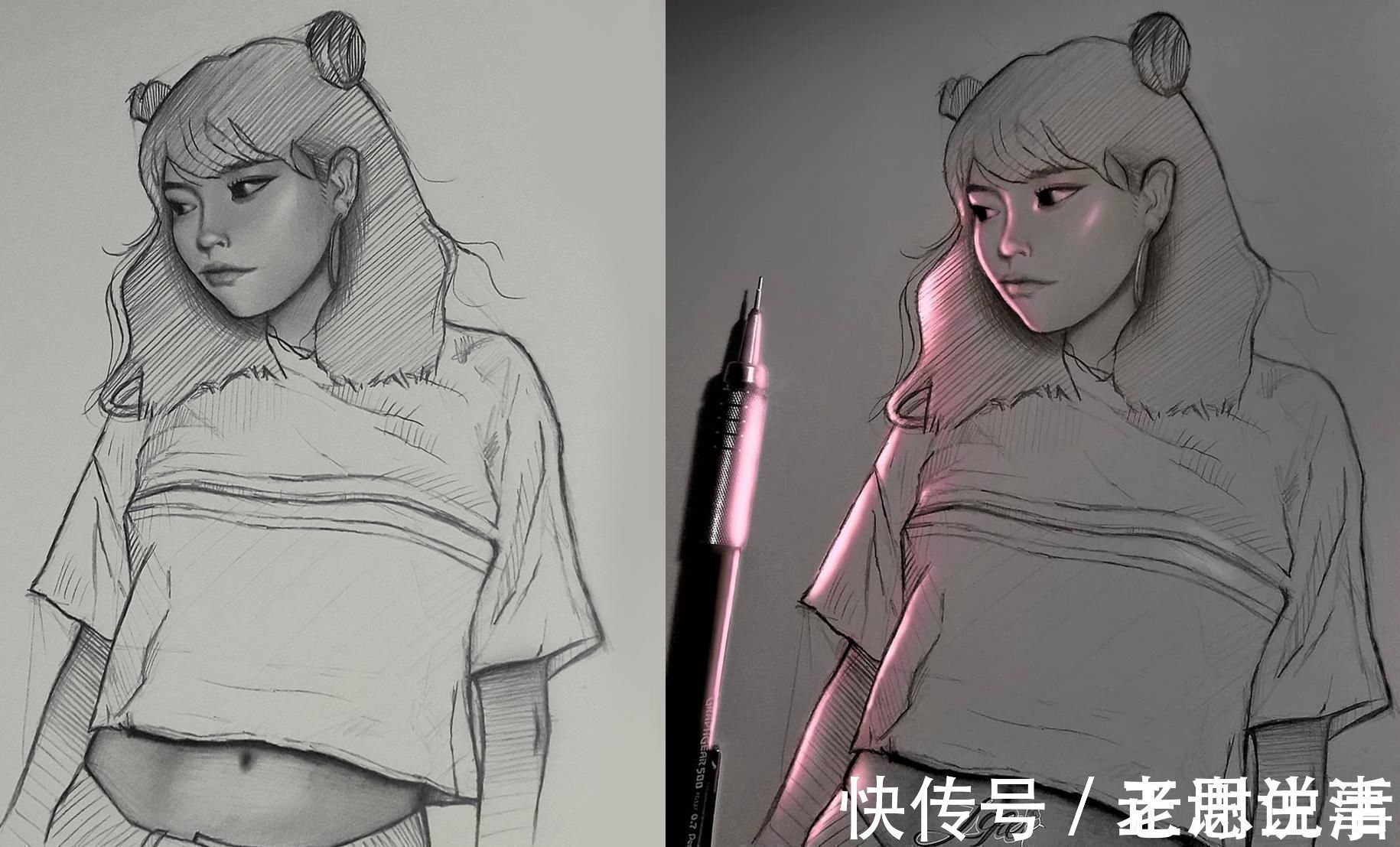 笔刷@素描会发光想要画出这种效果，其实只需几分钟