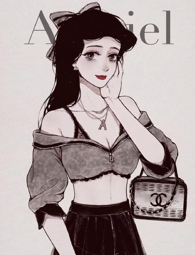 小编|当迪士尼公主换一种画风，艾莎是最美的那个，爱丽儿公主温婉如玉