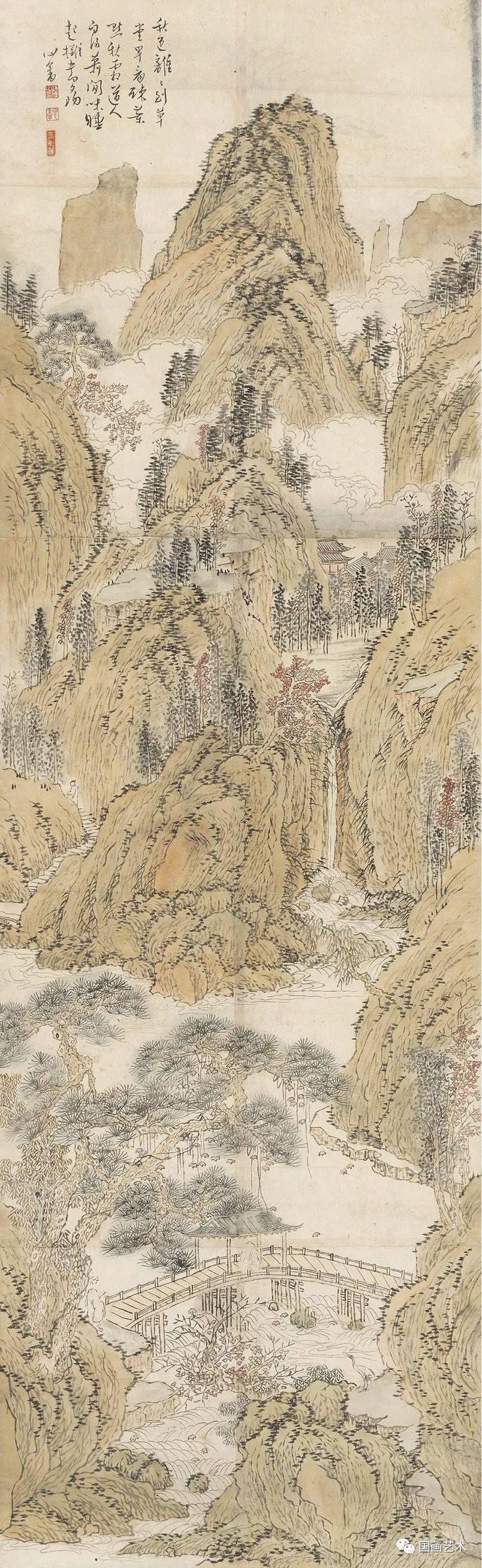 冯超然#国画名家画秋山，澄滤心灵