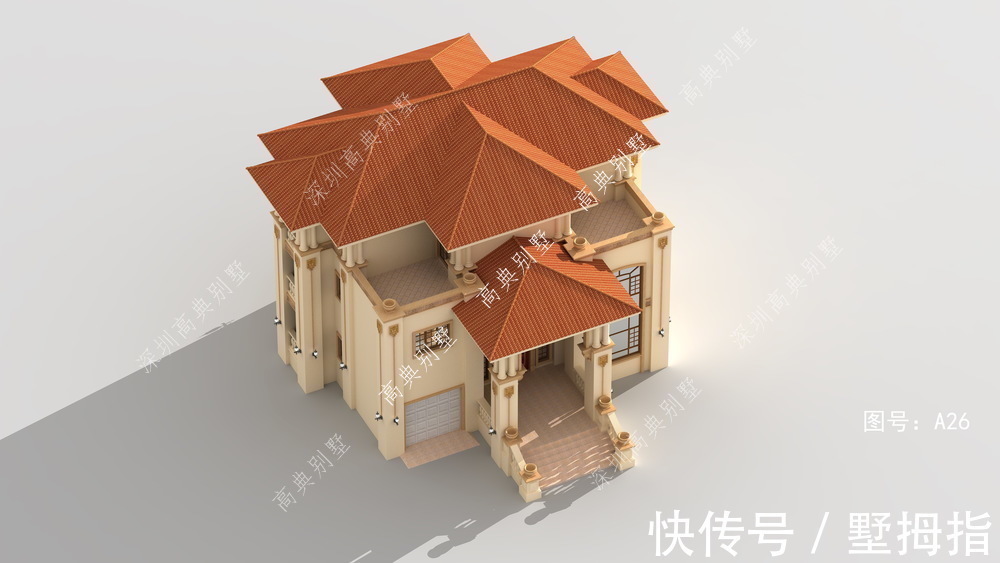 三层|这款欧式三层别墅,大气方正,是大众喜爱的风格。