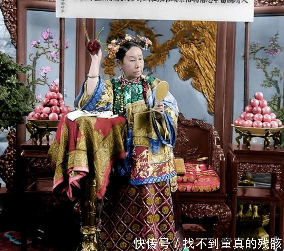 很漂亮|晚清太后慈禧珍贵彩照，年轻时候的慈禧容颜秀丽很漂亮！