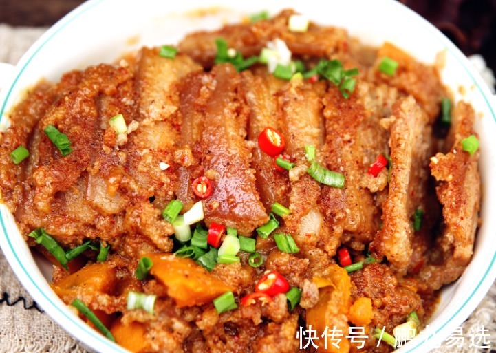 美味|不要出去买了，不加一滴水的粉蒸肉，两分钟搞定，美味又卫生