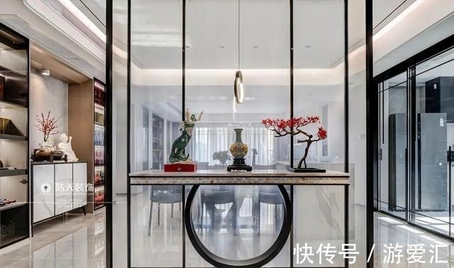 餐厅|175㎡三居室现代轻奢实景，感受去繁化简之美！