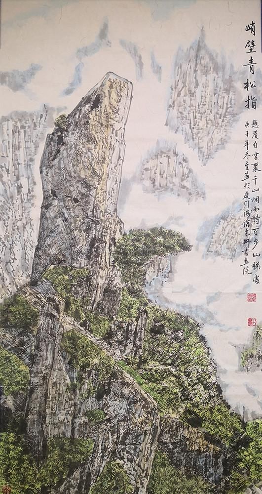 《独爱黄山这片海》—著名画家魏思东飞雪迎春黄山系列作品赏析