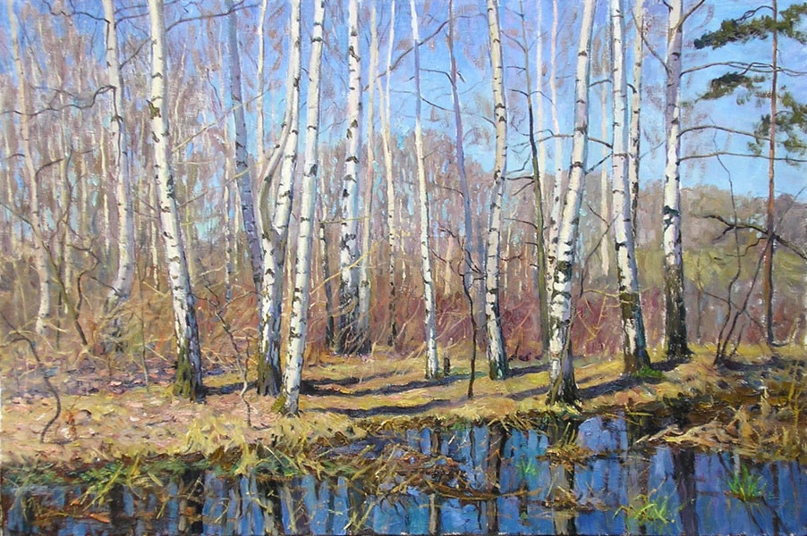 美术学院&俄罗斯艺术家谢尔盖恰布里金风景油画作品