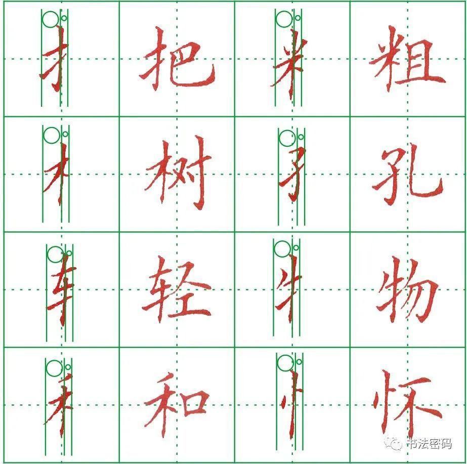  字旁|“判结构+左让右+找对象”，1个公式就可解决左右结构汉字的书写