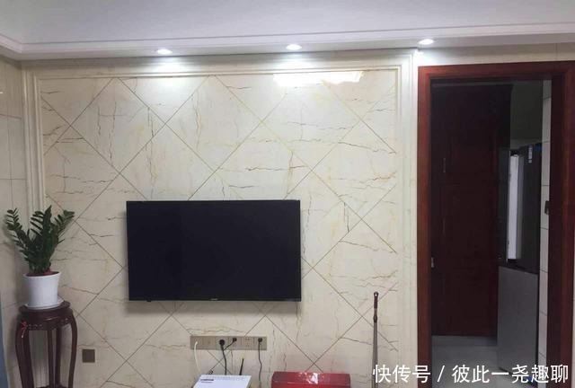 电视墙|106平新房装修不到10万,电视墙特别漂亮,厨房更满意!