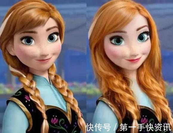 冰雪奇缘|给冰雪奇缘女主开“美颜”如何本来小清新,这下变“俗颜”了!