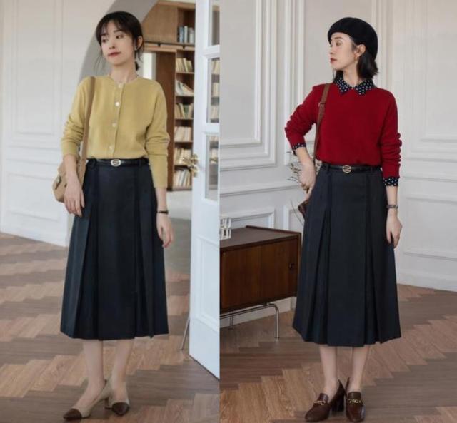 穿搭|女人40岁后别总穿打底裤,学这位博主的裙装穿搭,时髦又有女人味