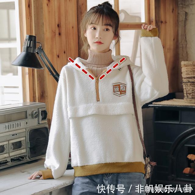 毛衣|毛衣+卫衣,卫衣+大衣,小个子冬天这么穿太美了!