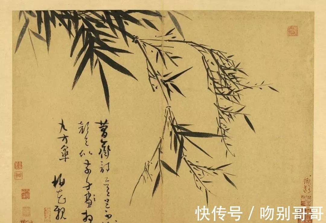 画竹!吴镇画竹,超凡脱俗!