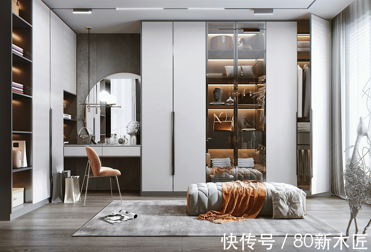 衣柜|在上海定制橱柜衣柜，送你一套专业的材料搭配方案，极简轻奢效果保证到位！