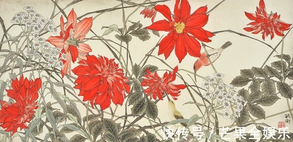 翁毓衔$一个善于造境的青年国画才子|翁毓衔花鸟画