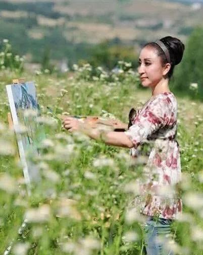 晏子油画《中国秦岭十大景》写生