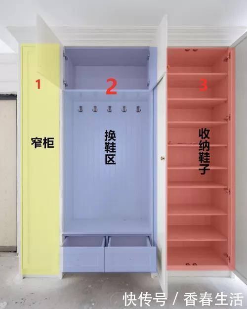 收纳|入户没玄关怎么办?教你贴墙装双面收纳柜,收纳翻倍还有独立玄关