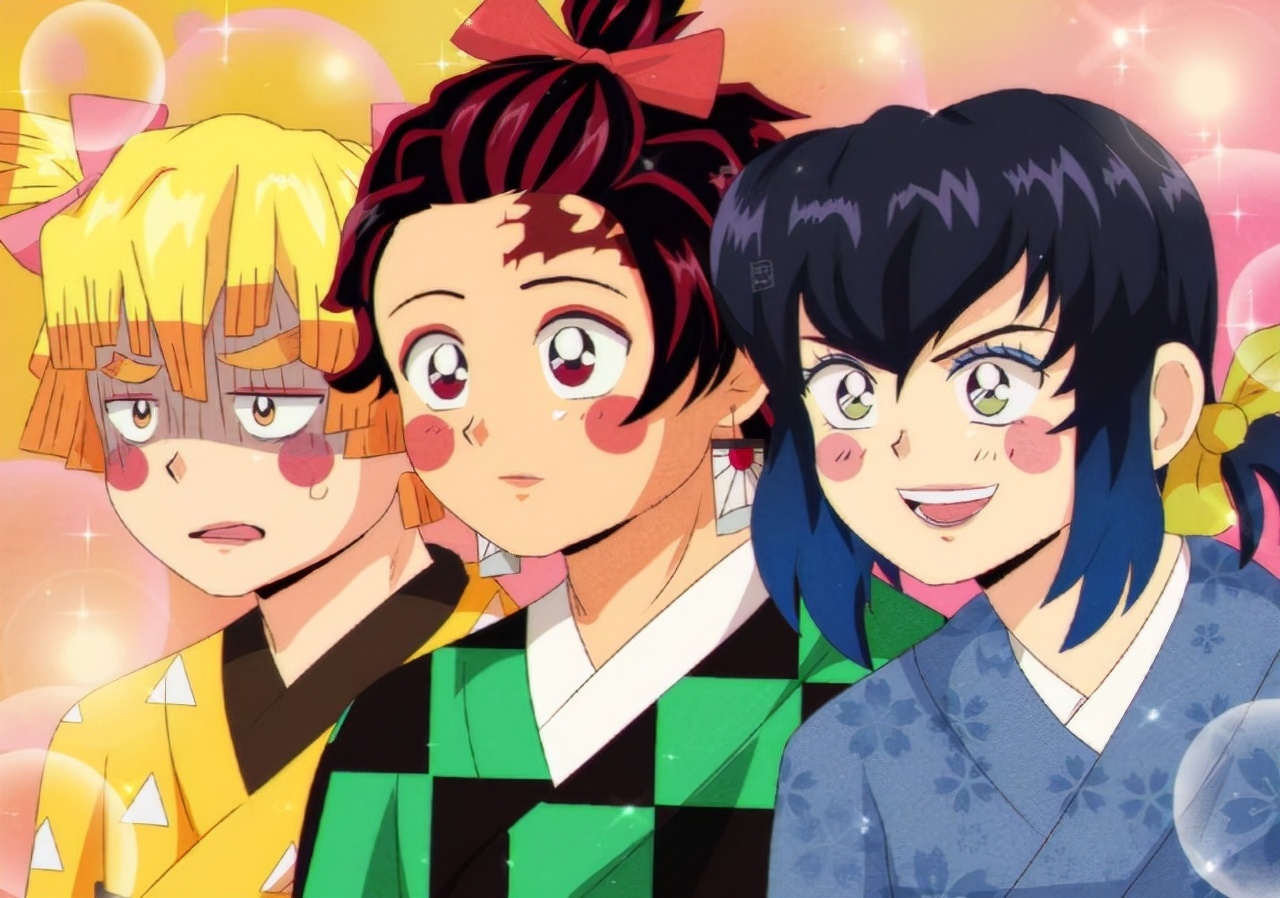 富冈义勇|用90年代画风打开鬼灭之刃,义勇好可爱,祢豆子更美了