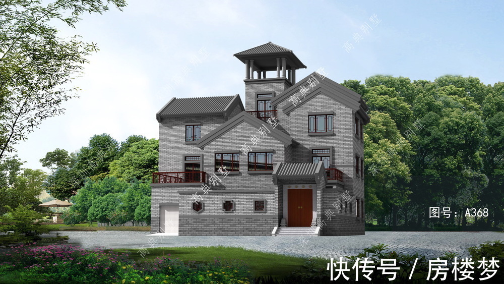 中式|中式农村别墅，外形经典大气，实用性十足