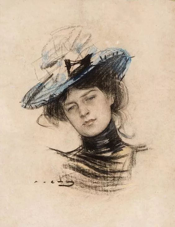 拉蒙·卡萨斯!西班牙大师 拉蒙·卡萨斯素描作品