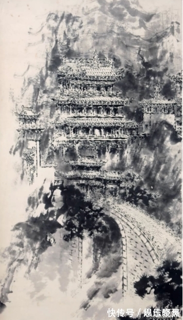 新时代$何镜涵:写意楼阁山水第一人,独树一帜的山水画画家