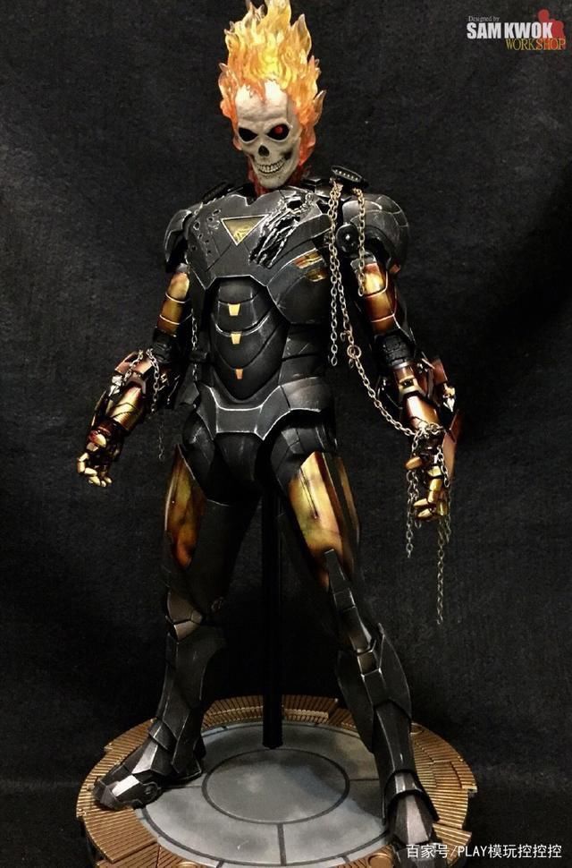 模友|恶灵骑士样式钢铁侠模型改,它会是灭霸对手吗?