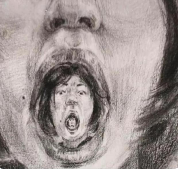 专业课$美术生“作品”走红,第一眼看过去很丑,放大10倍后老师也佩服