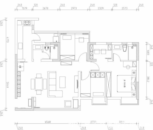 硅藻泥|102平北欧风三居室,选择深色布艺沙发只是为了耐脏