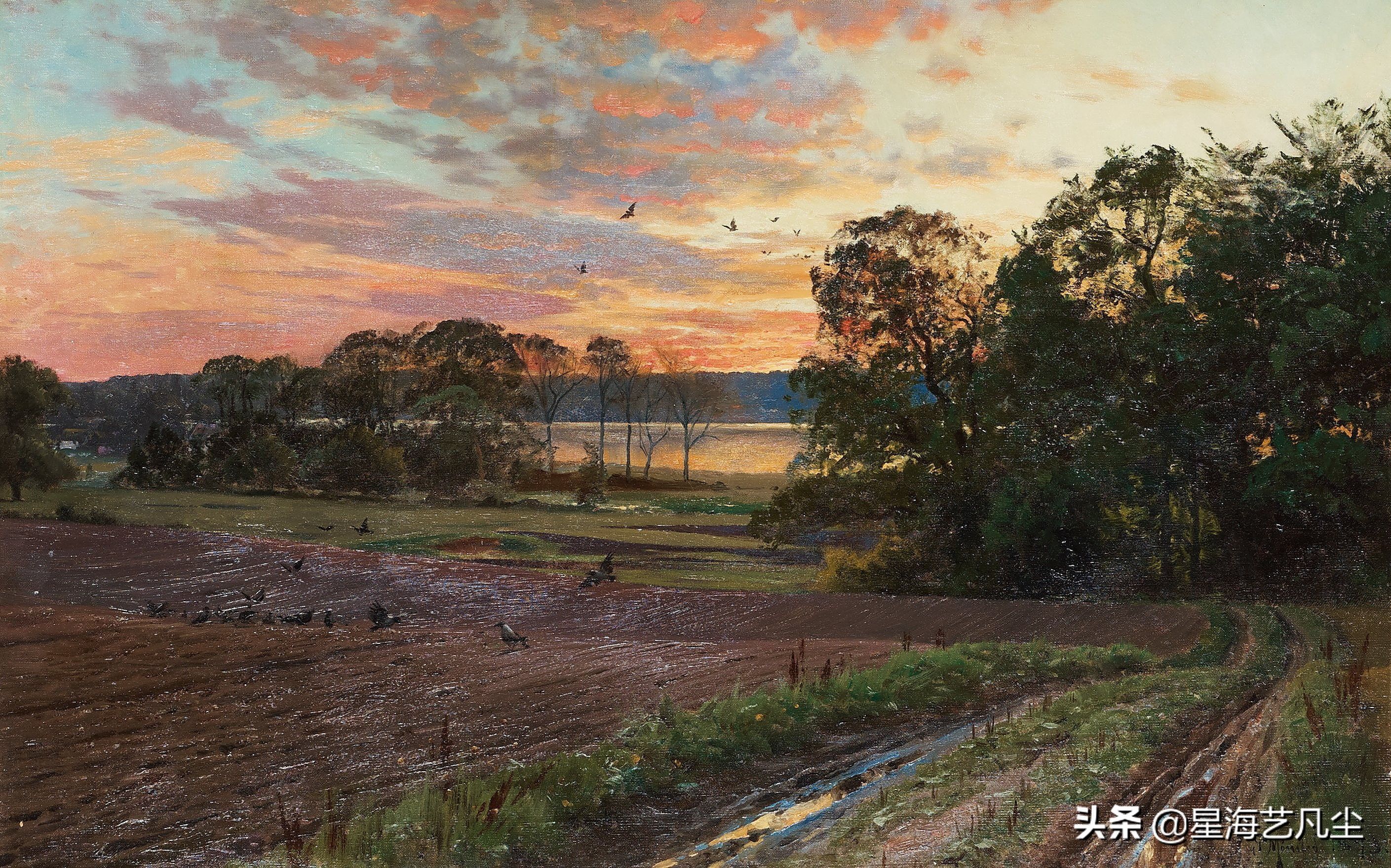 透视|丹麦油画大师，佩德·莫克·蒙森德乡村油画风景作品鉴赏