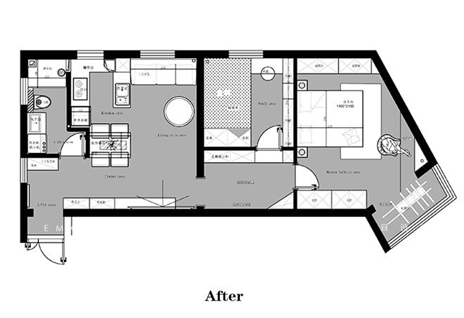 原木|客餐厨空间共享,75㎡小家的极致利用!