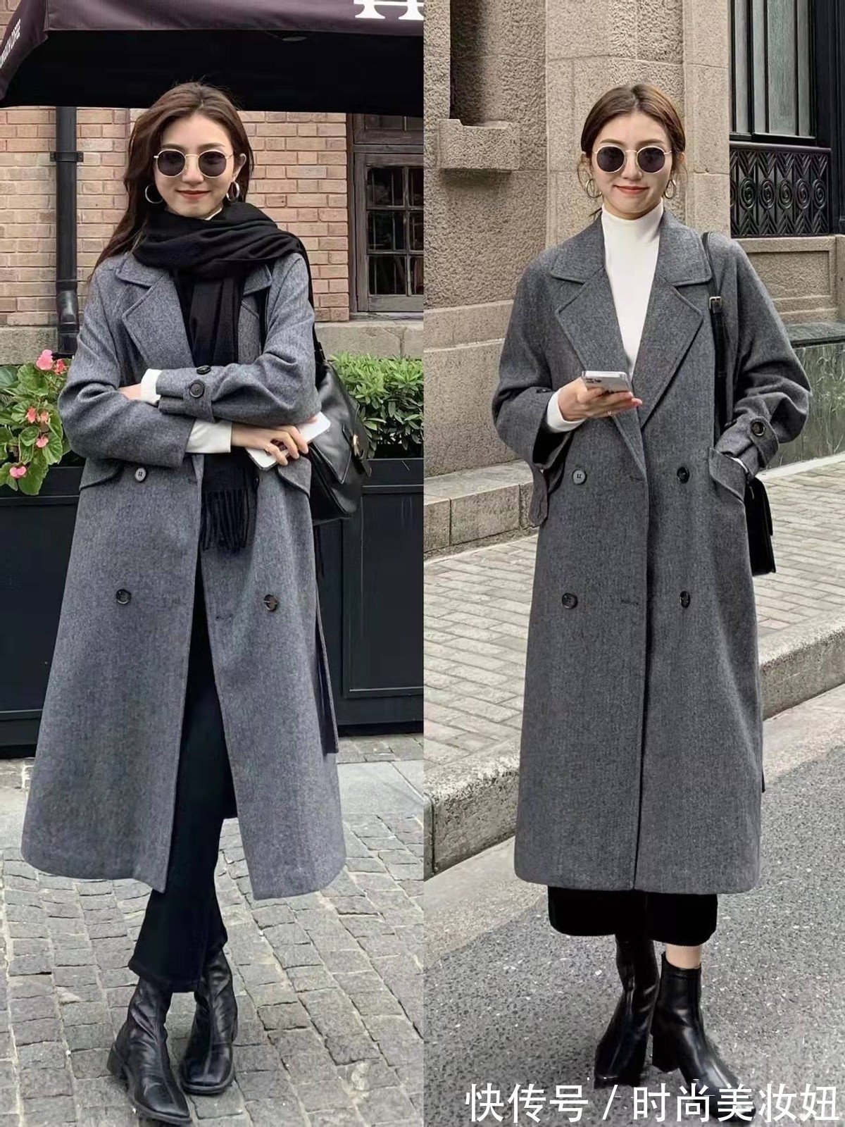 出镜率 优雅成熟的女人,冬天大衣都喜欢“黑白灰”,高级又显气质