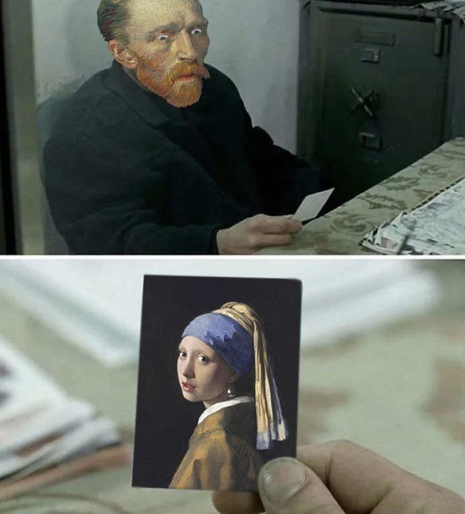 阿尔勒!艺术PS大神恶搞世界名画,梵高和蒙娜丽莎哭晕在厕所…