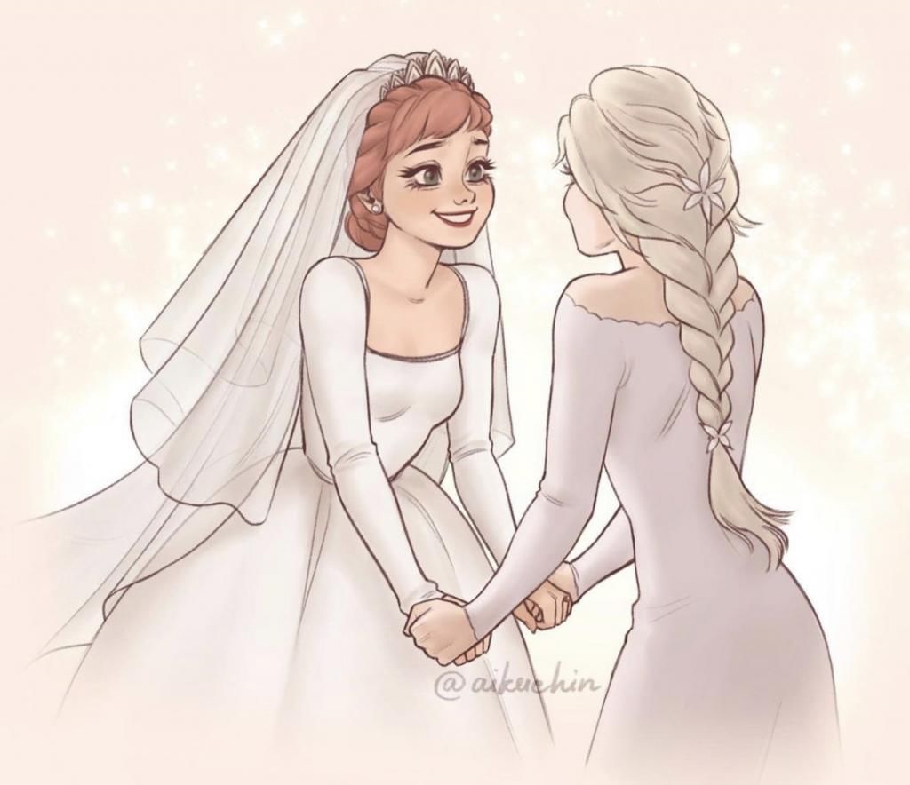 艾莎|迪士尼公主的“梦幻婚纱”,贝儿像孕妇,全场最美竟不是艾莎