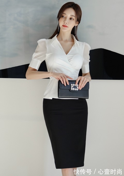 职业裙|女神孙允珠的时尚搭配:东欧气质婉约花凝优雅职业裙