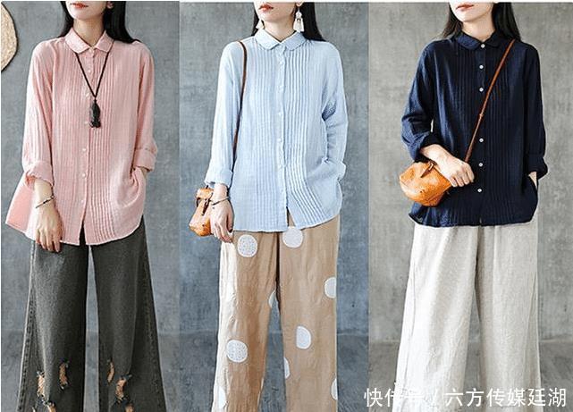 春天里时尚的棉麻衬衫穿搭,别具一格的版型,优雅大方,非常好看