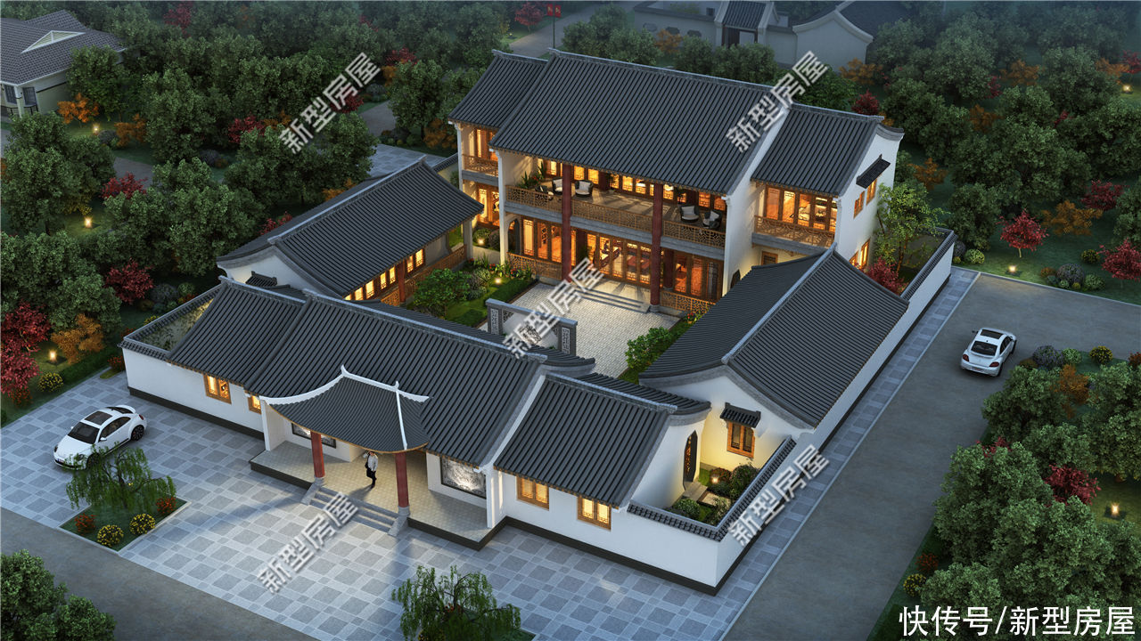 占地|8套中式别墅合集:我理想的农村养老住宅,还得是中式