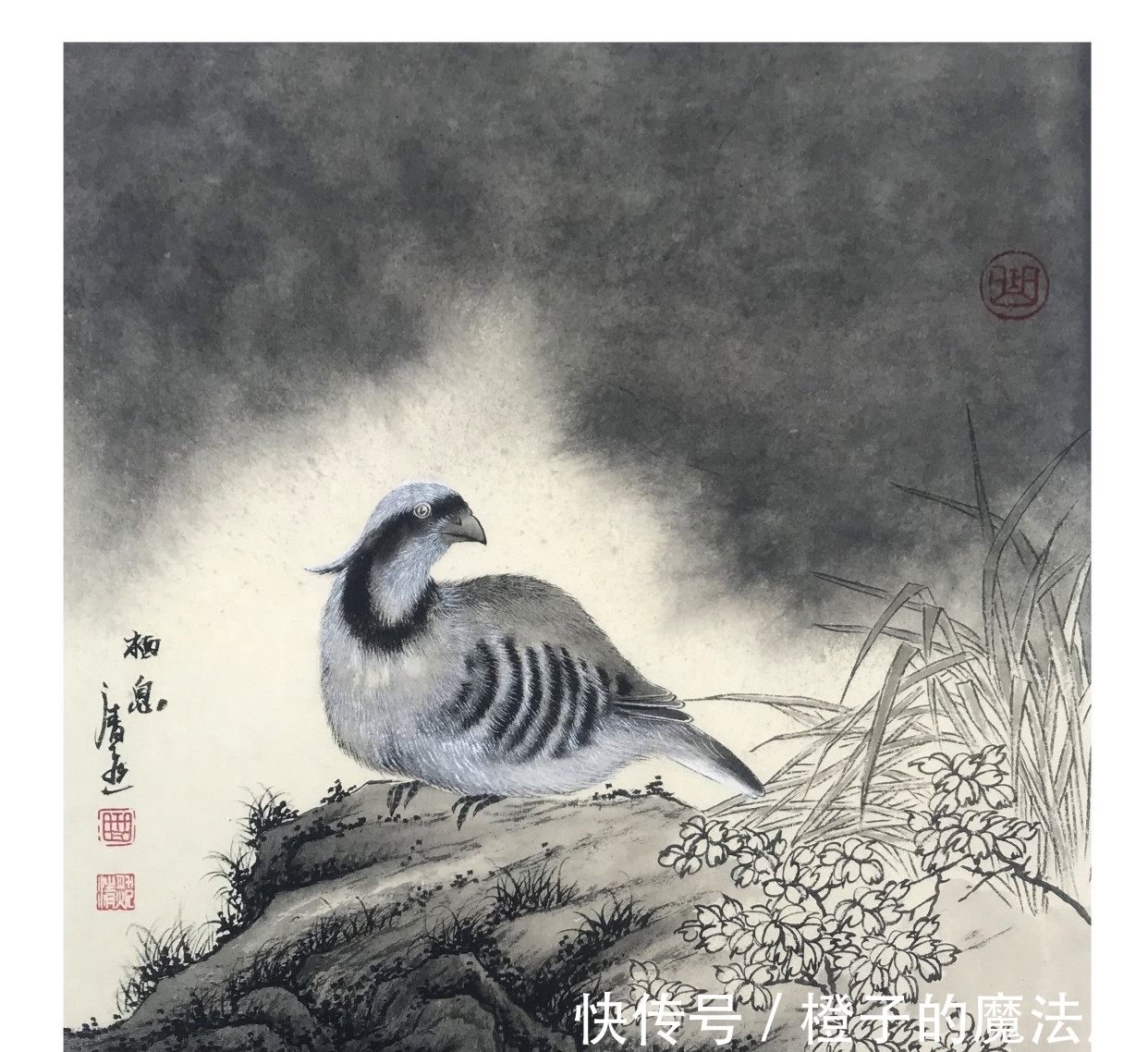 花鸟画!一幅意境深幽的画作唯美至极画家曲胜利花鸟作品欣赏