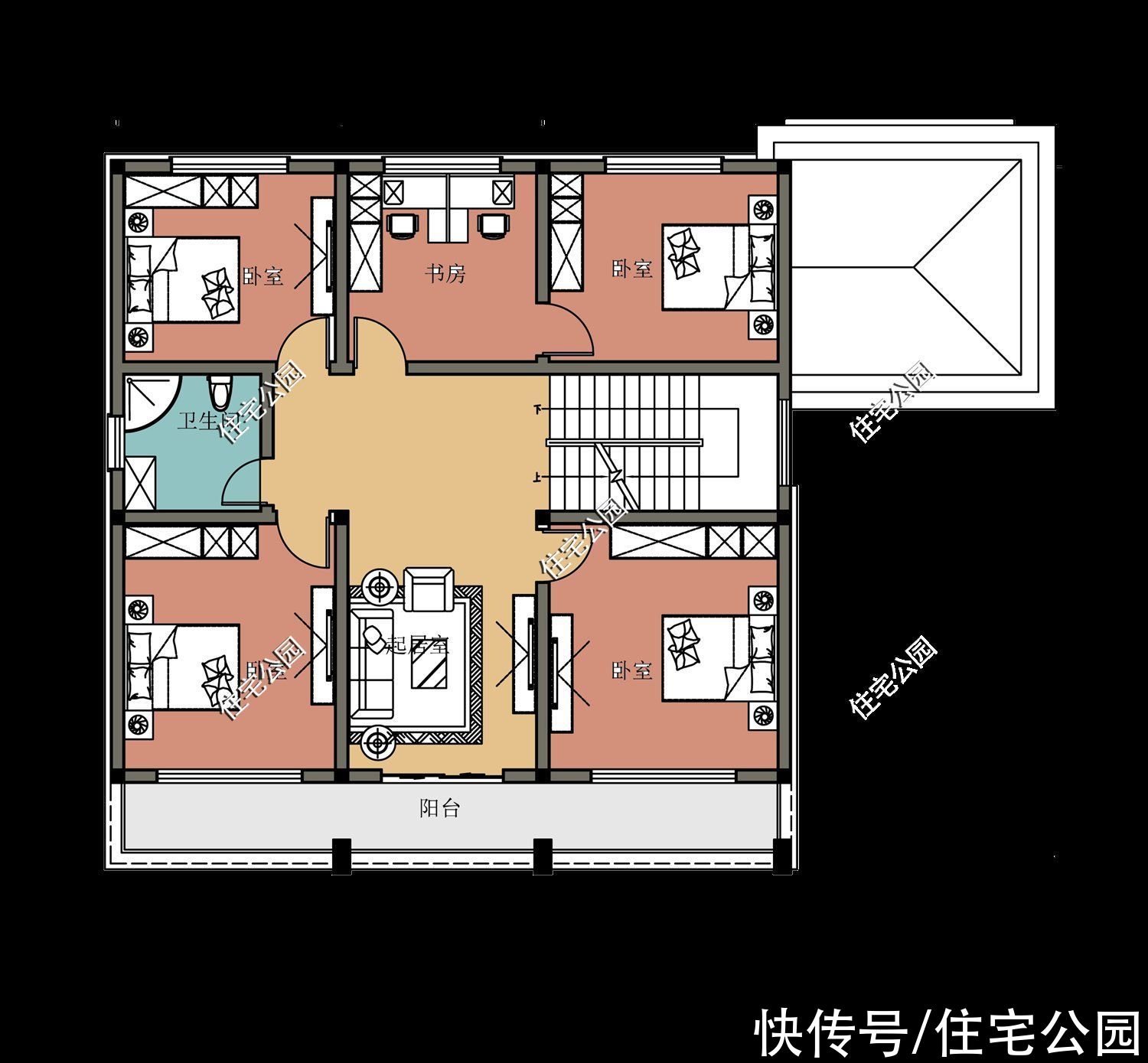 占地面积|10套柴火灶户型推荐，实用性不输城里小区房，尤其是第6套太美了