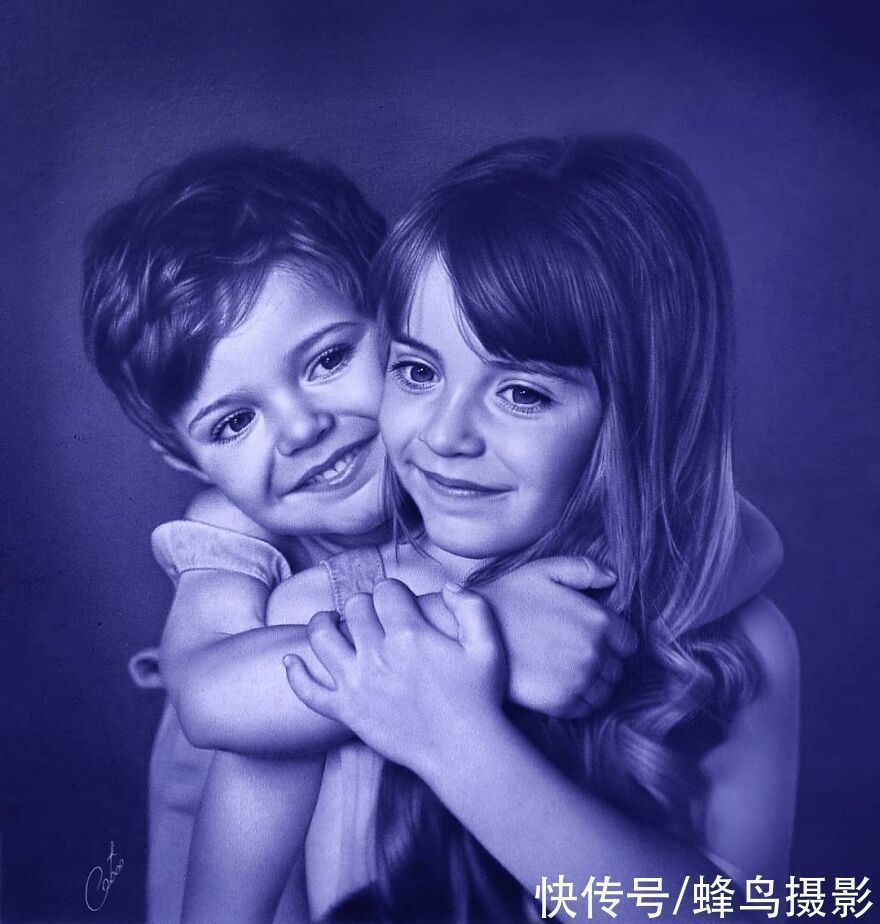 肖像&有这水平还要相机干嘛?30张圆珠笔画,图1画了一个月细到毛孔