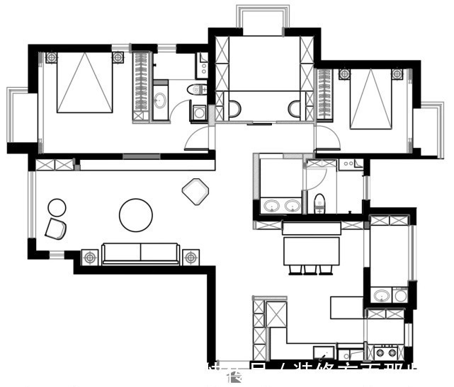 餐厅|143平简约风三居室,餐厅卡座的周边居然做了柜子