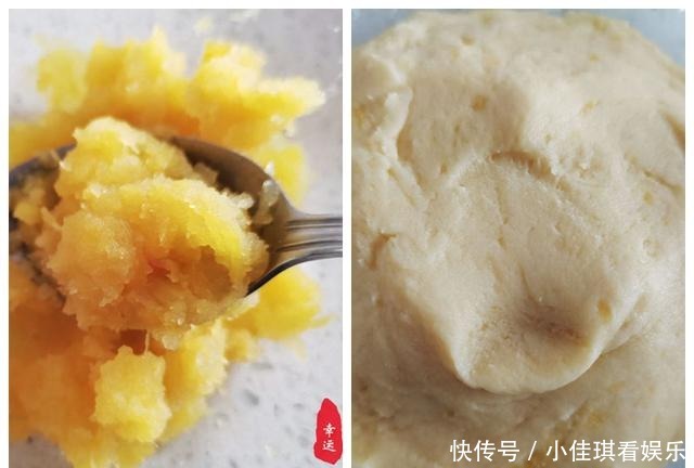 用薯泥制作甜品，过年的时候与家里的小孩一起动手，乐趣多多